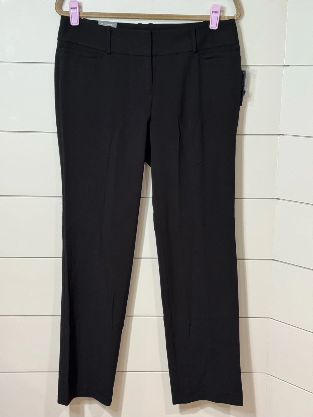 NEW The Limited The New Drew Black Pull-On Straight-Leg Dress Pants Size 8 - Picture 1 of 8